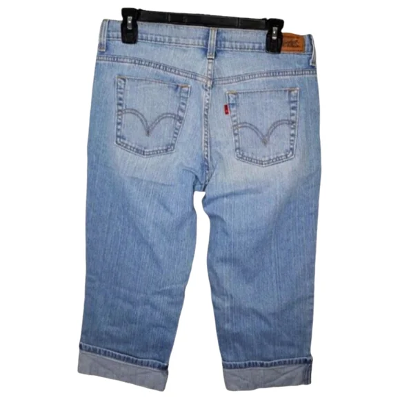 Levi's 515 Cuffed Denim Capris Size 8 - Picture 3 of 7